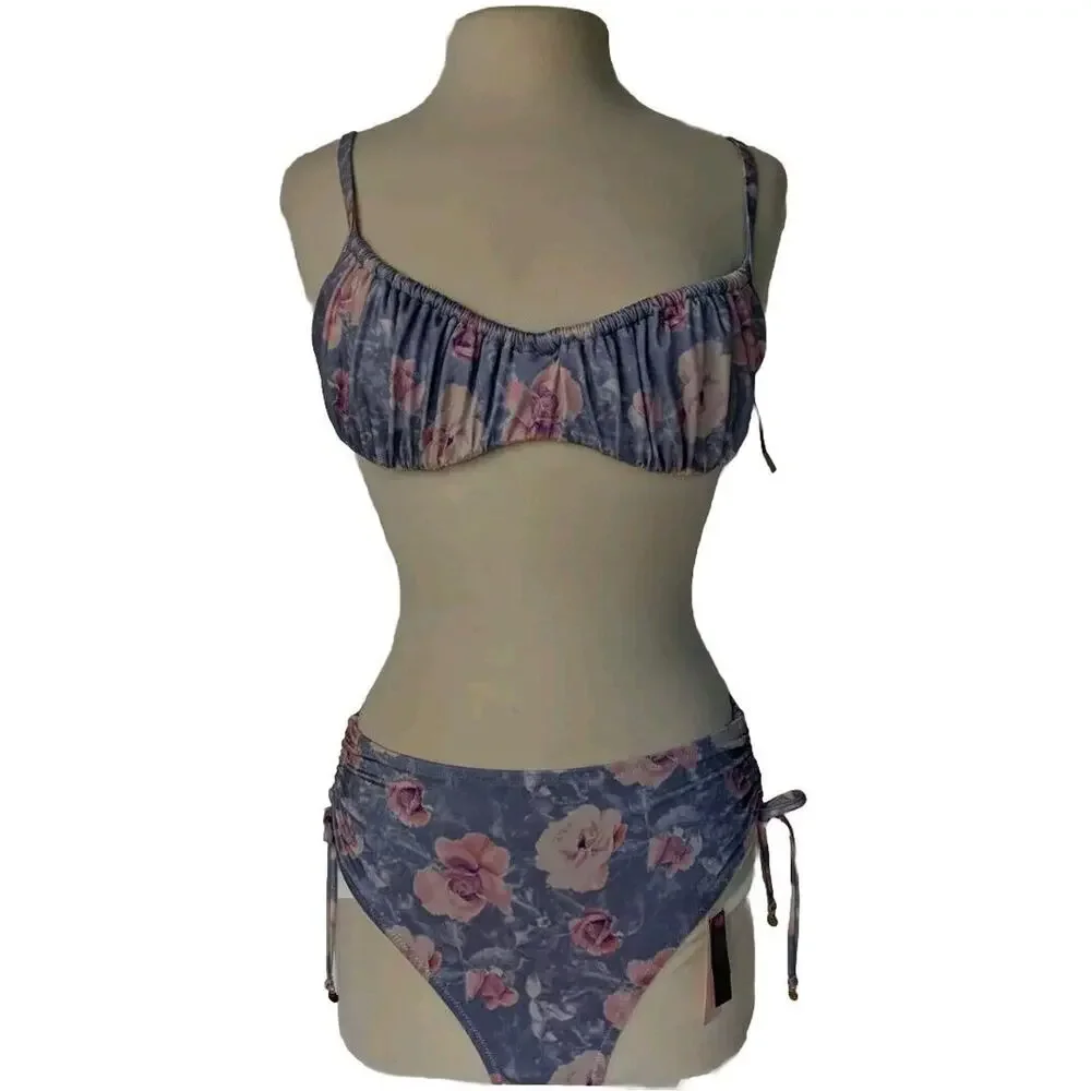 Victoria's Secret Ruched Wicked Swim Top & High Waist Cheeky Bikini Bottom Set
